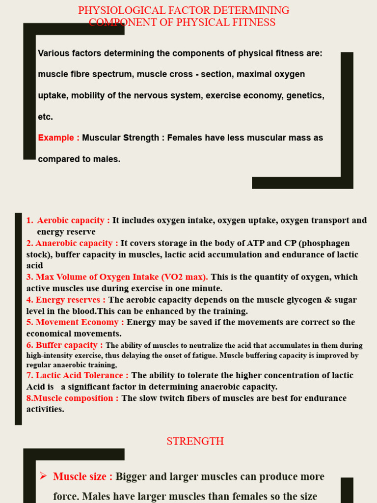 Physiological Factor Determining Component of Physical Fitness PDF