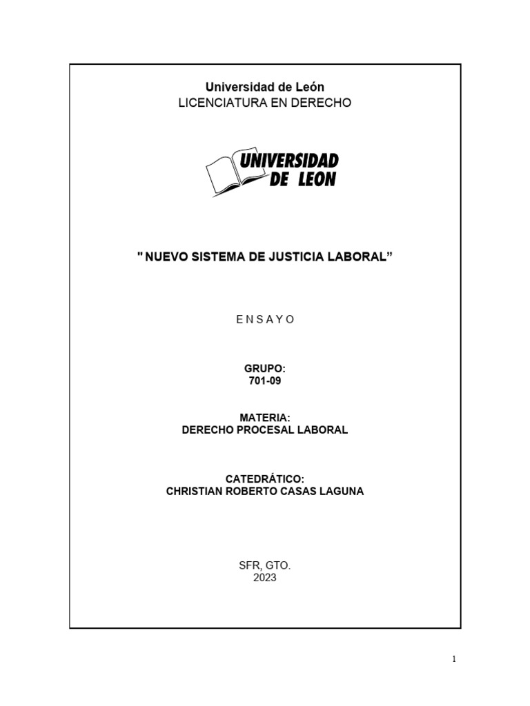 Nuevo Sistema de Justicia Laboral en México | PDF | Ley procesal ...