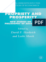 (Archival Insights Into The Evolution of Economics) David F. Hardwick, Leslie Marsh (Eds.) - Propriety and Prosperity - New Studies On The Philosophy of Adam Smith-Palgrave Macmillan UK (2014)