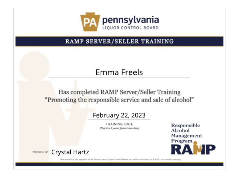 Ramp Certification 2023 | PDF