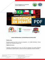 Informativo Curso Internacional de Intervenção em Desastres - VOLUNTERSUL E TOPOS