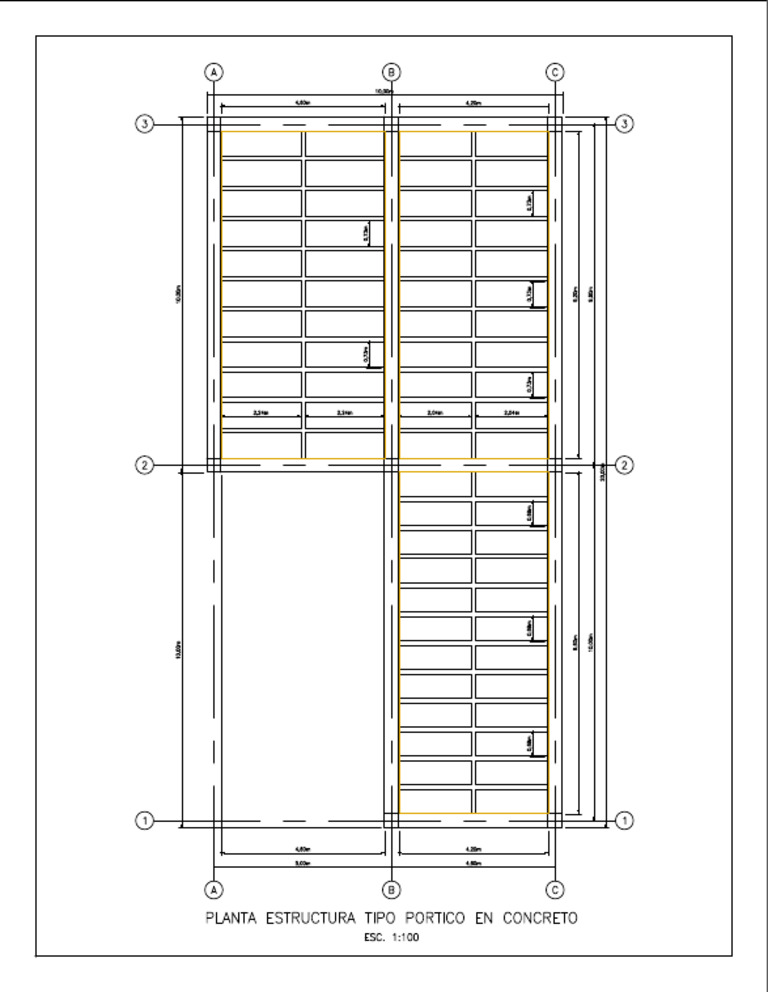 Planta Estructura Tipo Porticos en Concreto | PDF