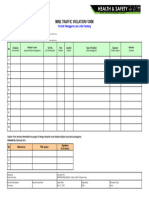 Mine Traffic Violation Form