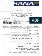 Cotizacion Nro. 17208