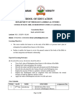 BIBL 210 REDEMPTION STORY Syllabus and Lecture NOTES 2022