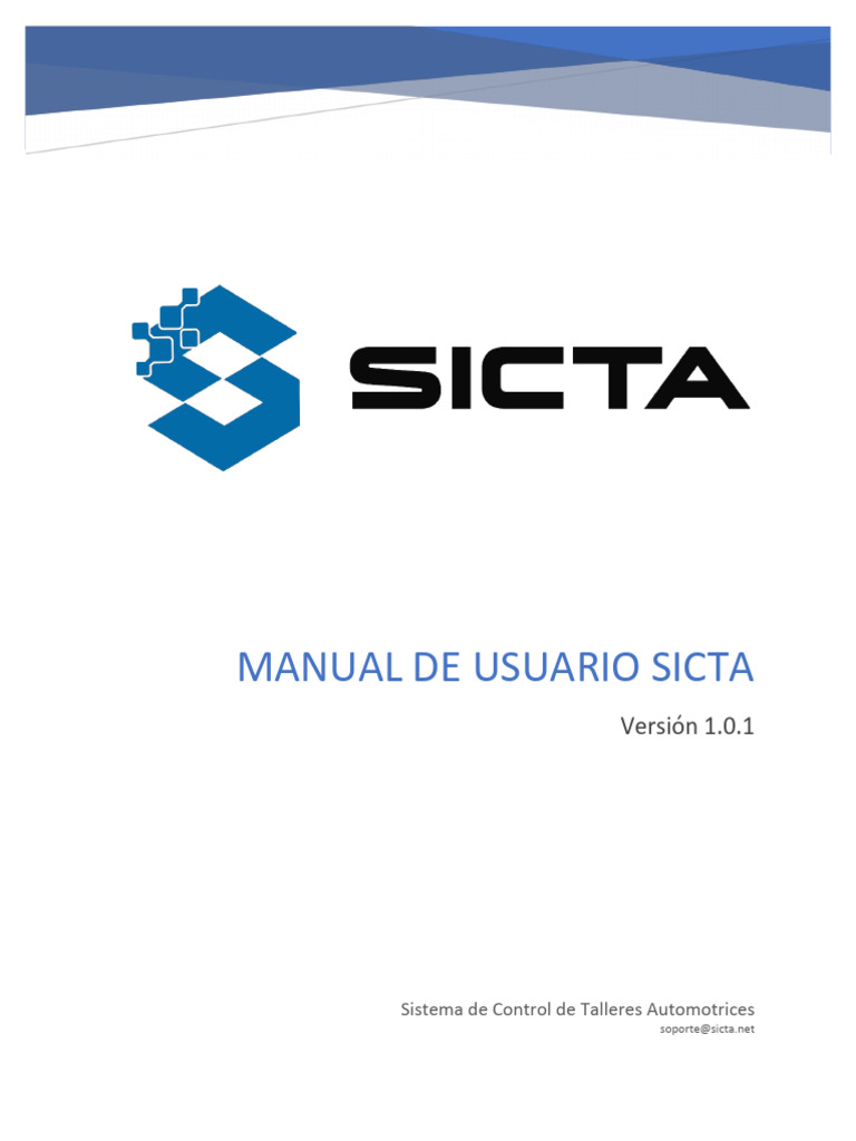 Manual SICTA: Control de Talleres | PDF | Informática | Tecnología
