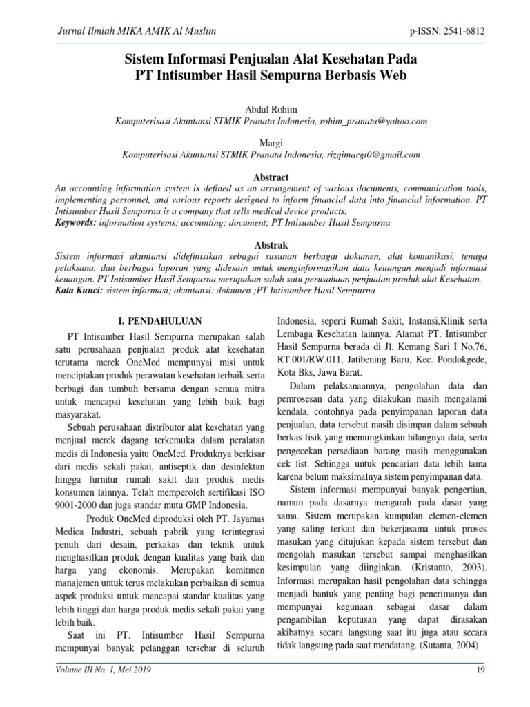 2019 1 4 Rohim | PDF
