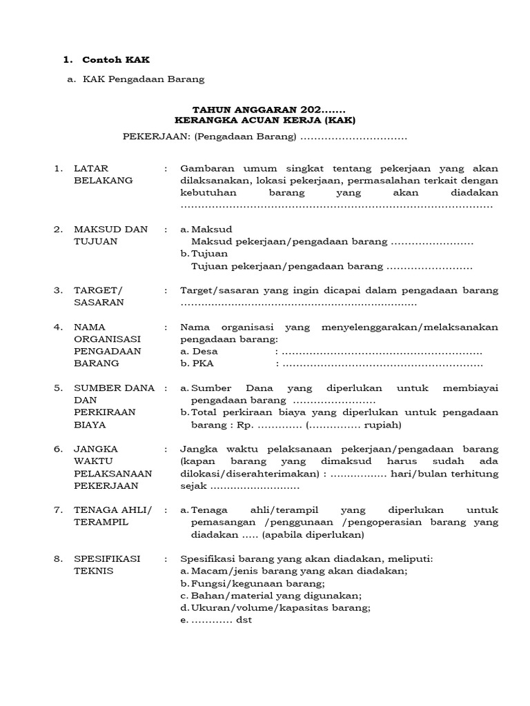 Contoh Kak Pdf