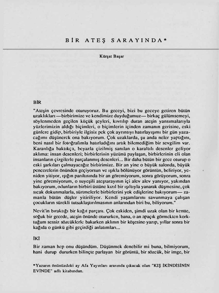 Bir Ates Sarayinda - Kürsat Basar | PDF