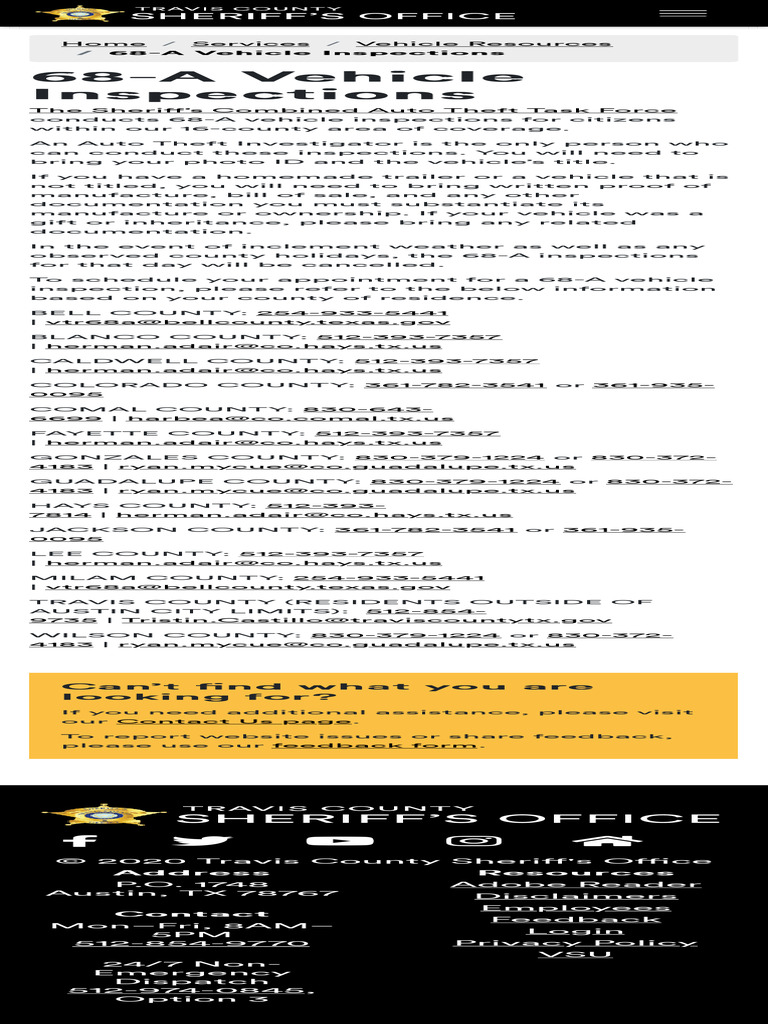 68-A Vehicle Inspections in Texas | PDF