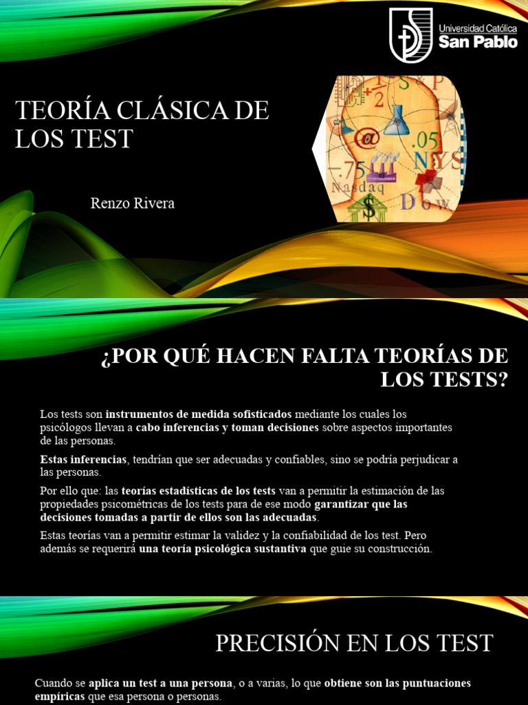 Teoría Clásica de Los Test PDF Science Matemáticas