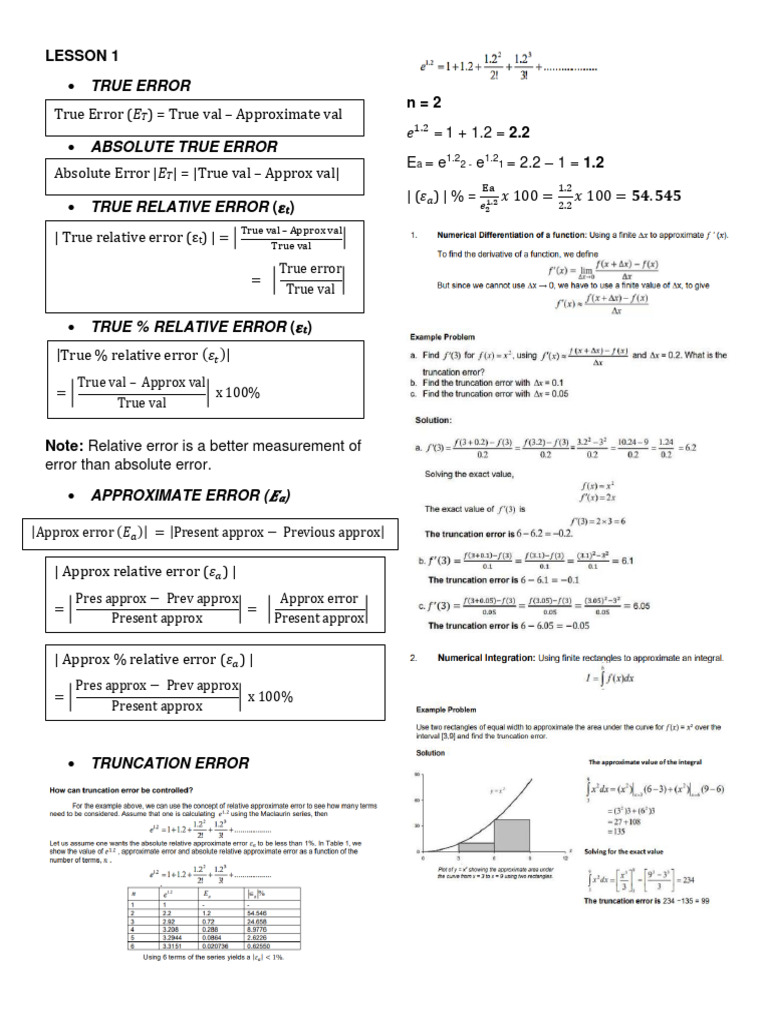 Matrix and Error Analysis Concepts | PDF | Matrix (Mathematics ...