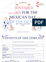 Printable Masks For The Mexican Day of The Dead For Elementary - by Slidesgo