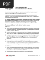 Chiller and Cold Room Maintenance Checklist | PDF | Door | Refrigeration