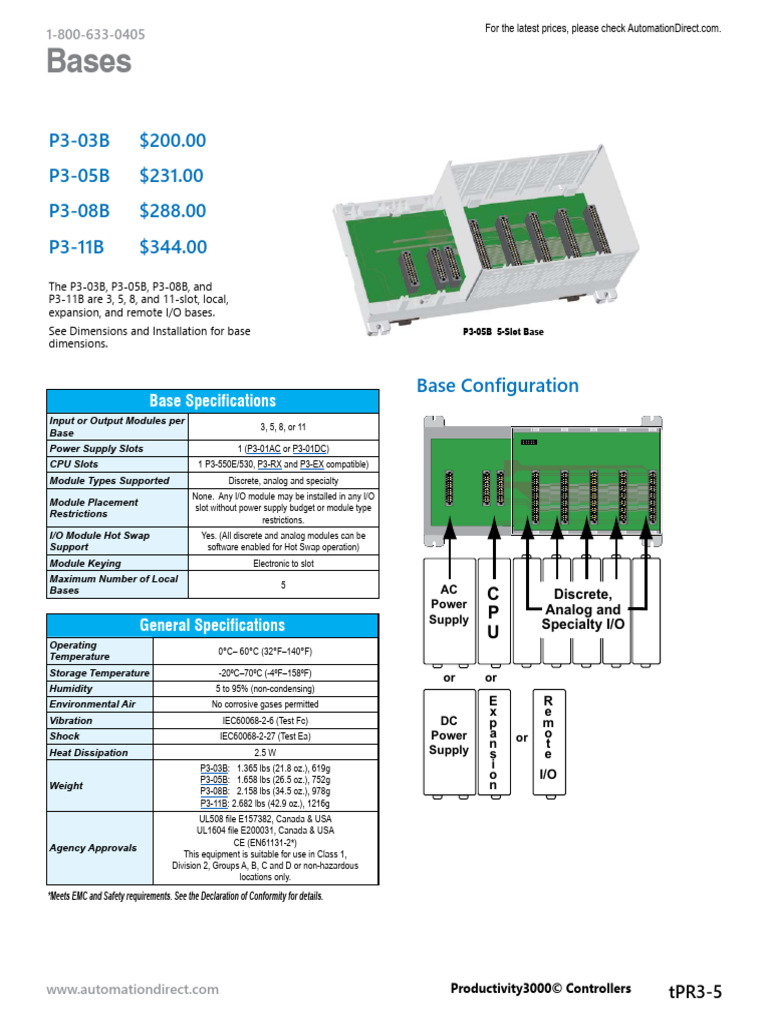 P3-05B Base 5 Slots | PDF