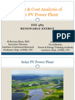 EEE 483 (Design Cost Analysis of PV Power Plant)