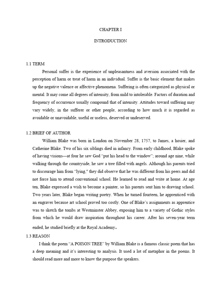 A Poison Tree | PDF