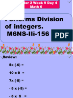 PP MATH6 QTR2W9 DAY 4 - Division of Integers