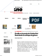 El Exilio en La Poesía de Cristina Peri Rossi Desde Un Enfoque de Género El Genio Maligno Revista de Humanidades y Ciencias Sociales