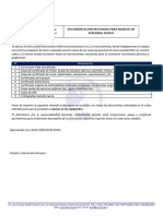 Documentos Obligatorios Personal Nuevo