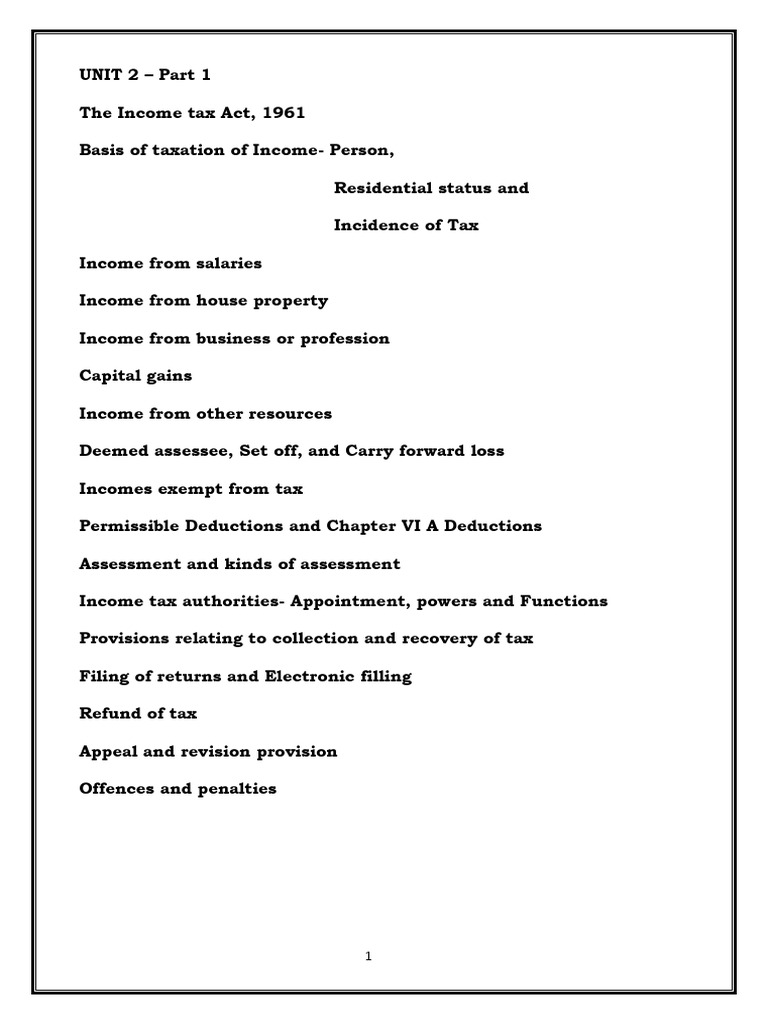 Unit 2 Part 1 Taxation Pdf