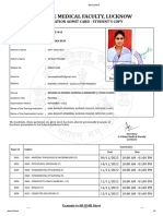 U.P. State Medical Faculty, Lucknow: Examination Admit Card - Student'S