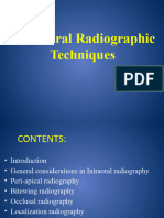 Intra-Oral Radiographic Techniques