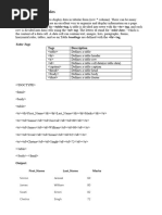 Working With Tables in HTML