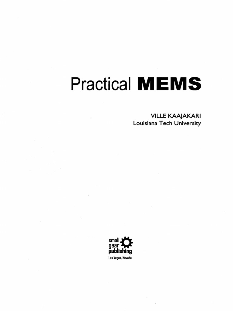 Practical MEMS: Fabrication and Applications | PDF | Amplifier | Capacitor