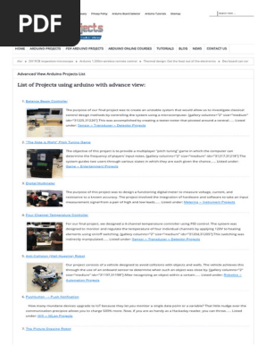 Arduino Project Ideas and Tutorials | PDF