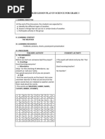 Lesson Plan in Teaching Science