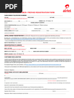 Prepaid Individual Customer Registration Form Airtel