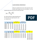 Analisis Kinerja Portofolio