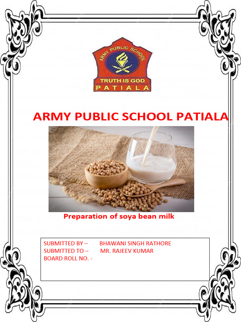 Chem Project Bhawani PDF Milk Soy Milk