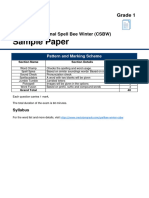 CSBW Sample Paper For Class 1