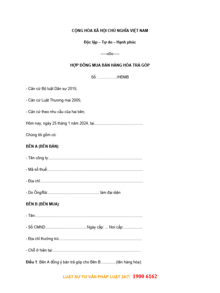 Mau hop dong mua hang hoa tra gop pdf