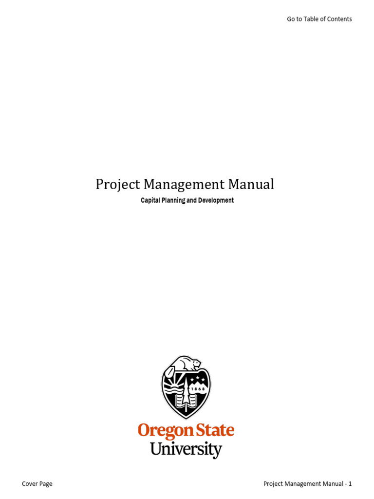 Project Management Manual (Capital Planning and Development) PDF