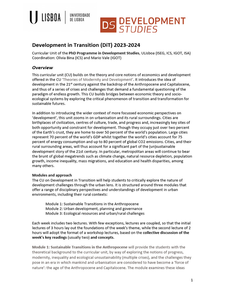 DiT Programme | PDF | Science & Mathematics