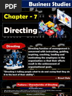 OF BST CHAPTER 7 (Directing)