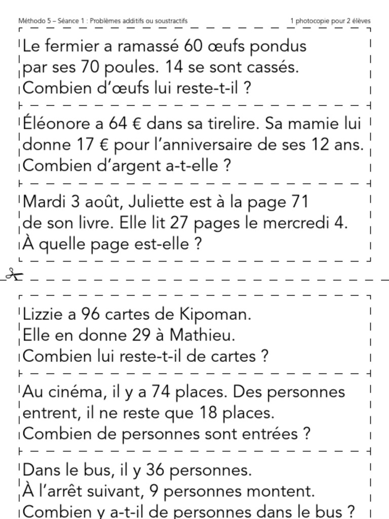 Problèmes CE2 | PDF