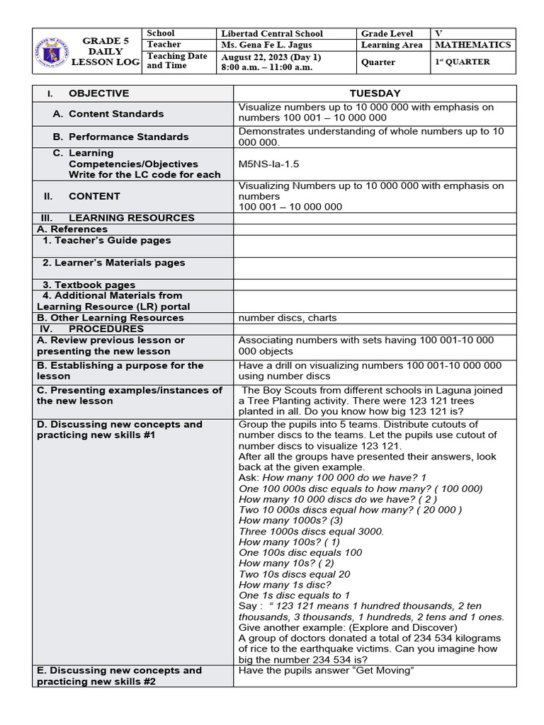 Math 5 Pdf Learning Education Theory