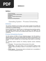 Process Scheduling