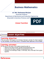 Lecture-4 - Linear-Function Business Mathematics (Bus 202)