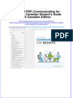 Full Download Original PDF Communicating For Results A Canadian Students Guide 4th Canadian Edition PDF