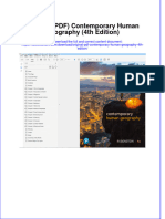 Full Download Original PDF Contemporary Human Geography 4th Edition PDF