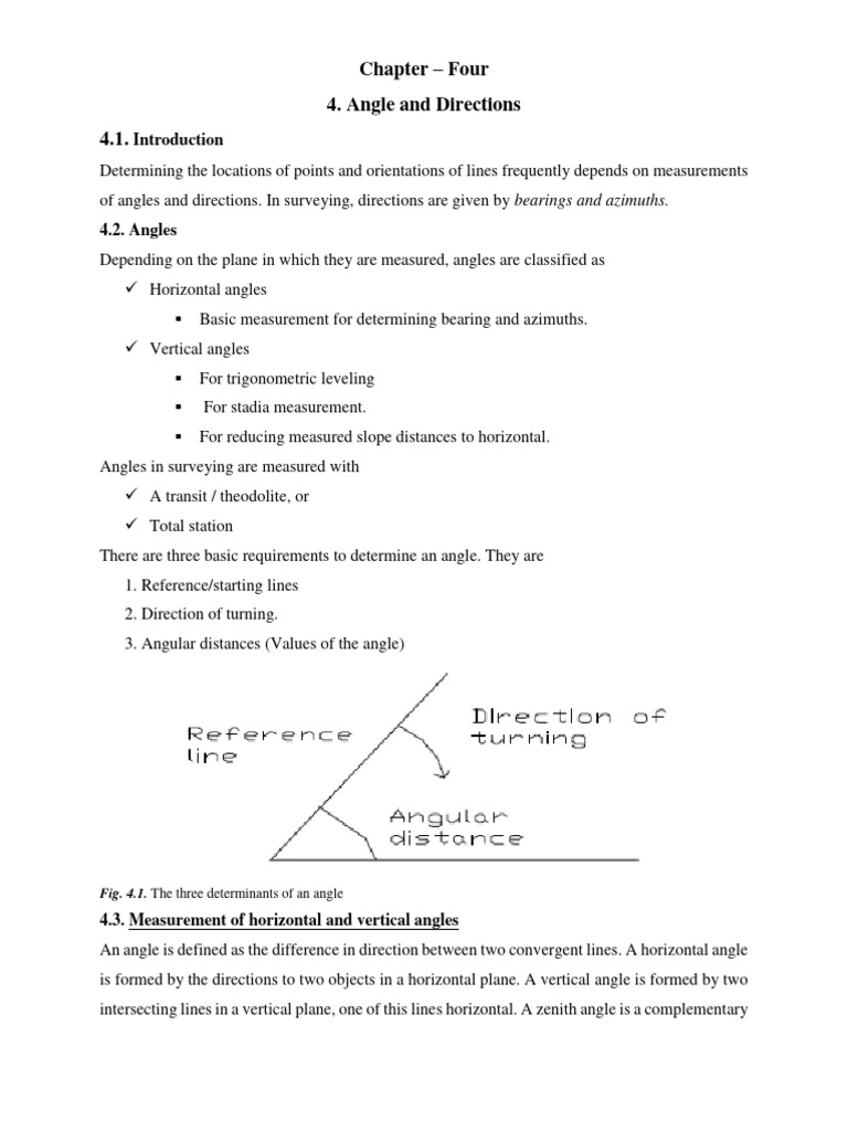 Surveying: Angles and Directions | PDF