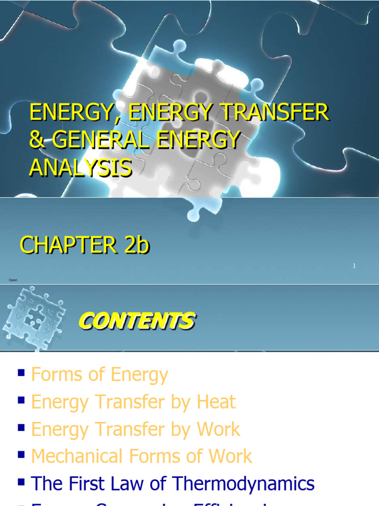 Chapter 2b General Energy Analysis | PDF