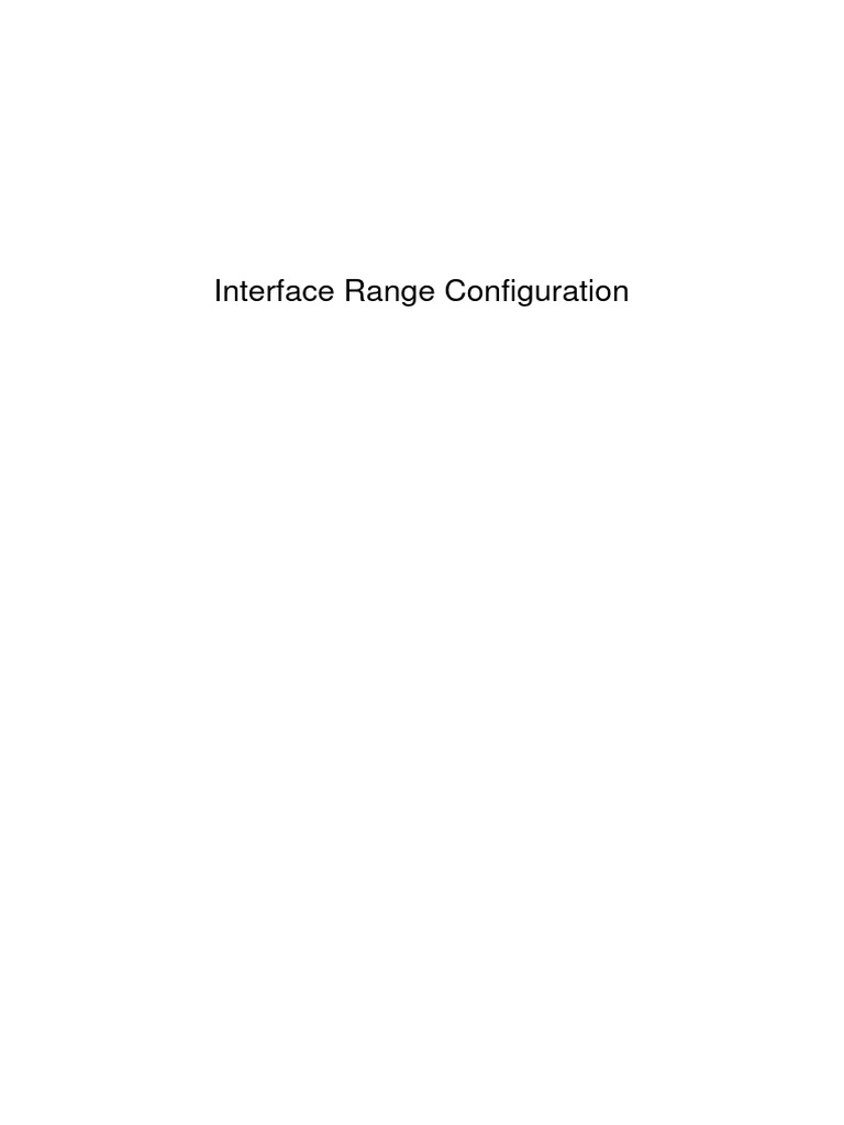 05Interface Range Configuration PDF Computer Hardware Software