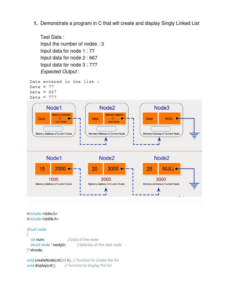 Singly Linked List | PDF
