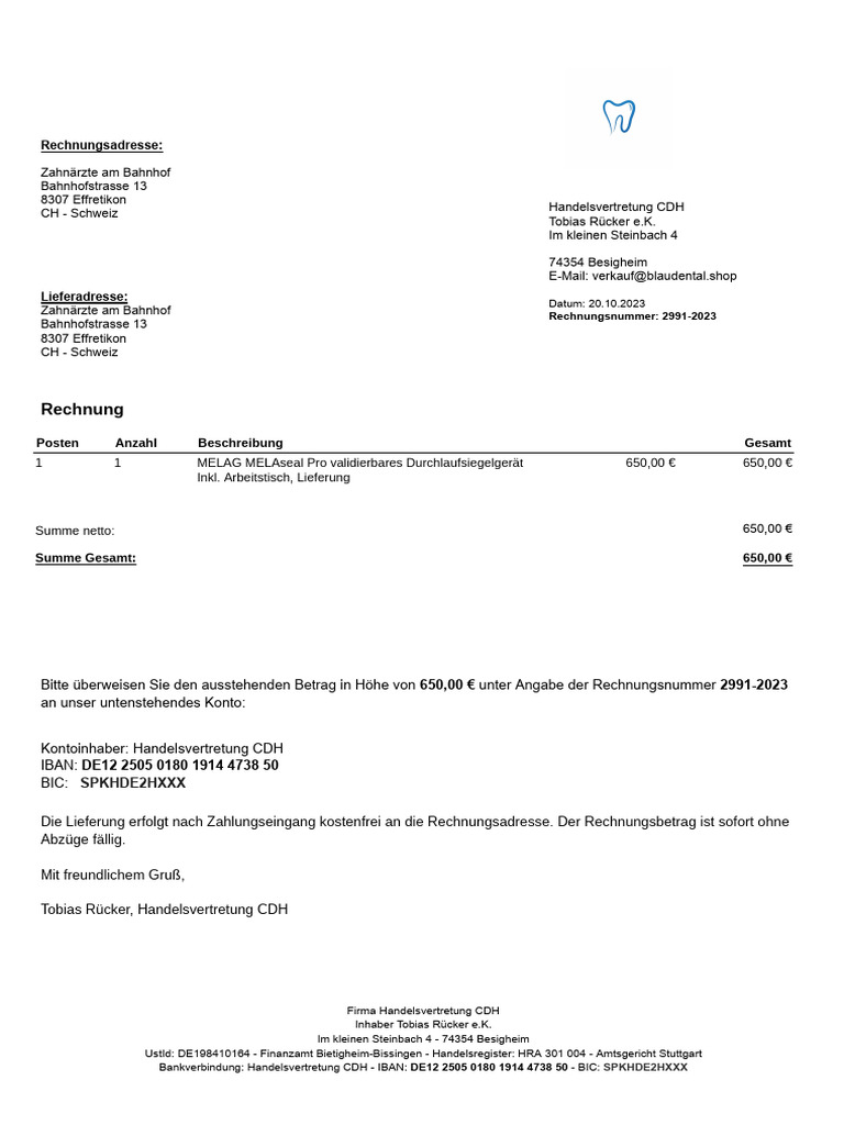 Rechnung 2991 | PDF